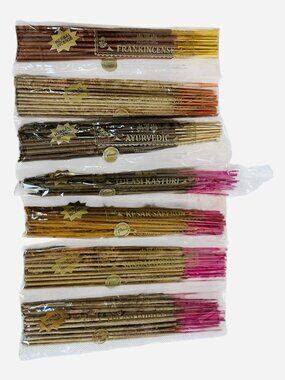 Ikshvaku Herbal Incense Agarbatti 7 Variety Pack 168 Sticks Sandalwood Tulsi NIP